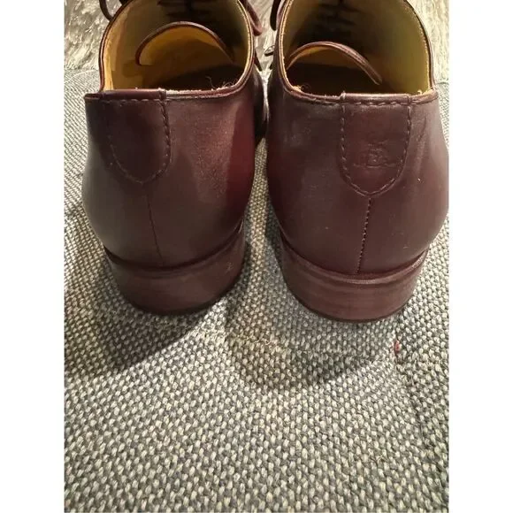 THE OFFICE OF ANGELA SCOTT Ms. Jane Burgundy Leather Women's Kiltie Oxford. 37.5 - Picture 3 of 8